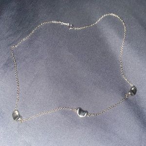 Tiffany and co silver Peretti triple bean necklace
